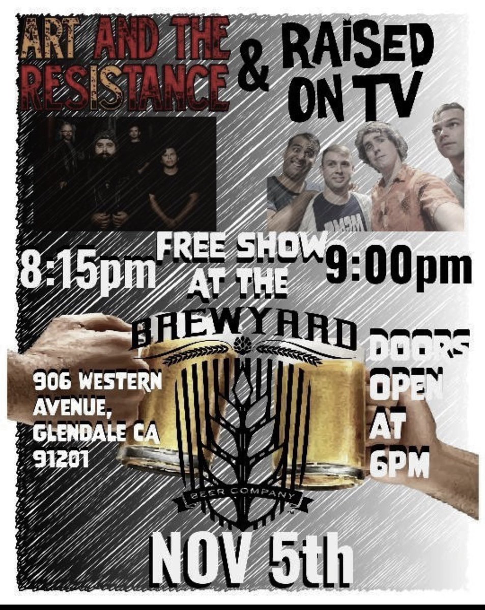 Show happening this Friday! At <a href="/BrewyardBeerCo/">Brewyard Beer Co.</a> free show! Doors open at 7pm