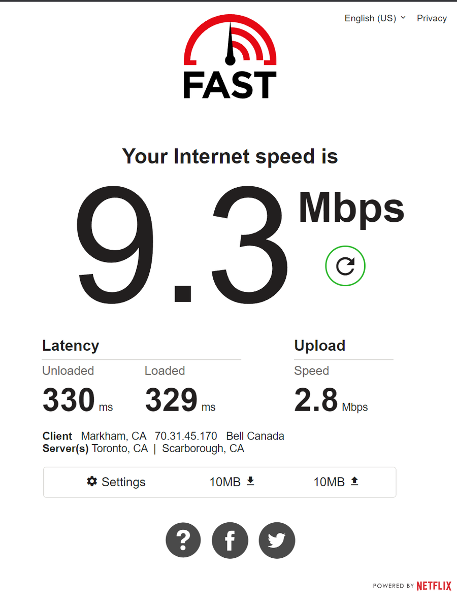 Feniru1's tweet photo. @Bell_Support Any information about bad lag/slow internet in L3S postal code? Been having terrible periods of high latency all day https://t.co/uoW4WFF6sr