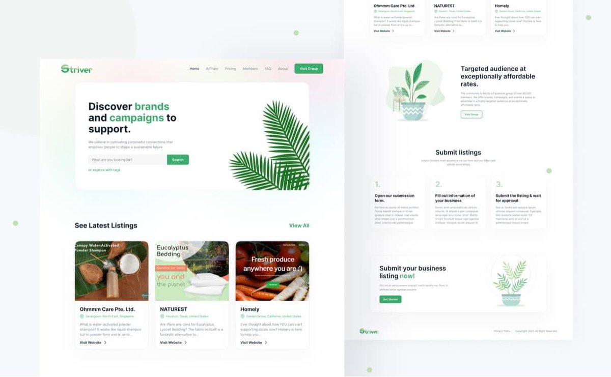 Striver_online's tweet photo. We did it! The thing, the future, what you've been asking for. Browse listings of exclusively sustainable businesses and initiatives! Get your eco business listed and promoted to a 100% targeted audience! One FREE article written for ur business as a #gift https://t.co/AiJvMI5zmi https://t.co/OM8MUOIY96