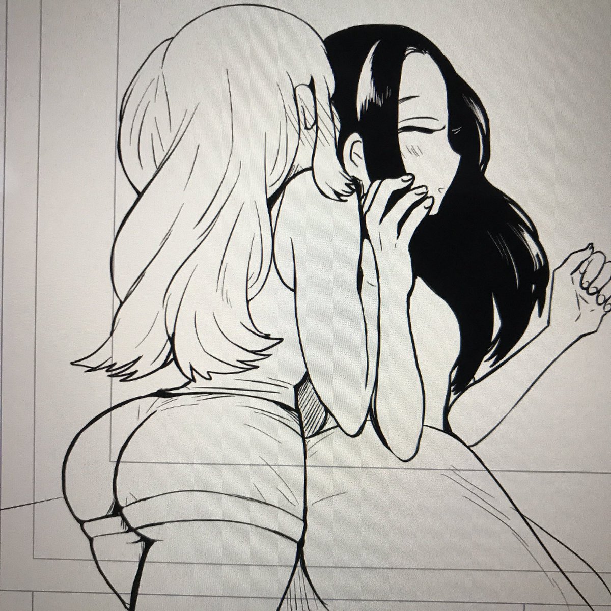 #いいおしりの日 と聞いて🍑
#創作百合 
