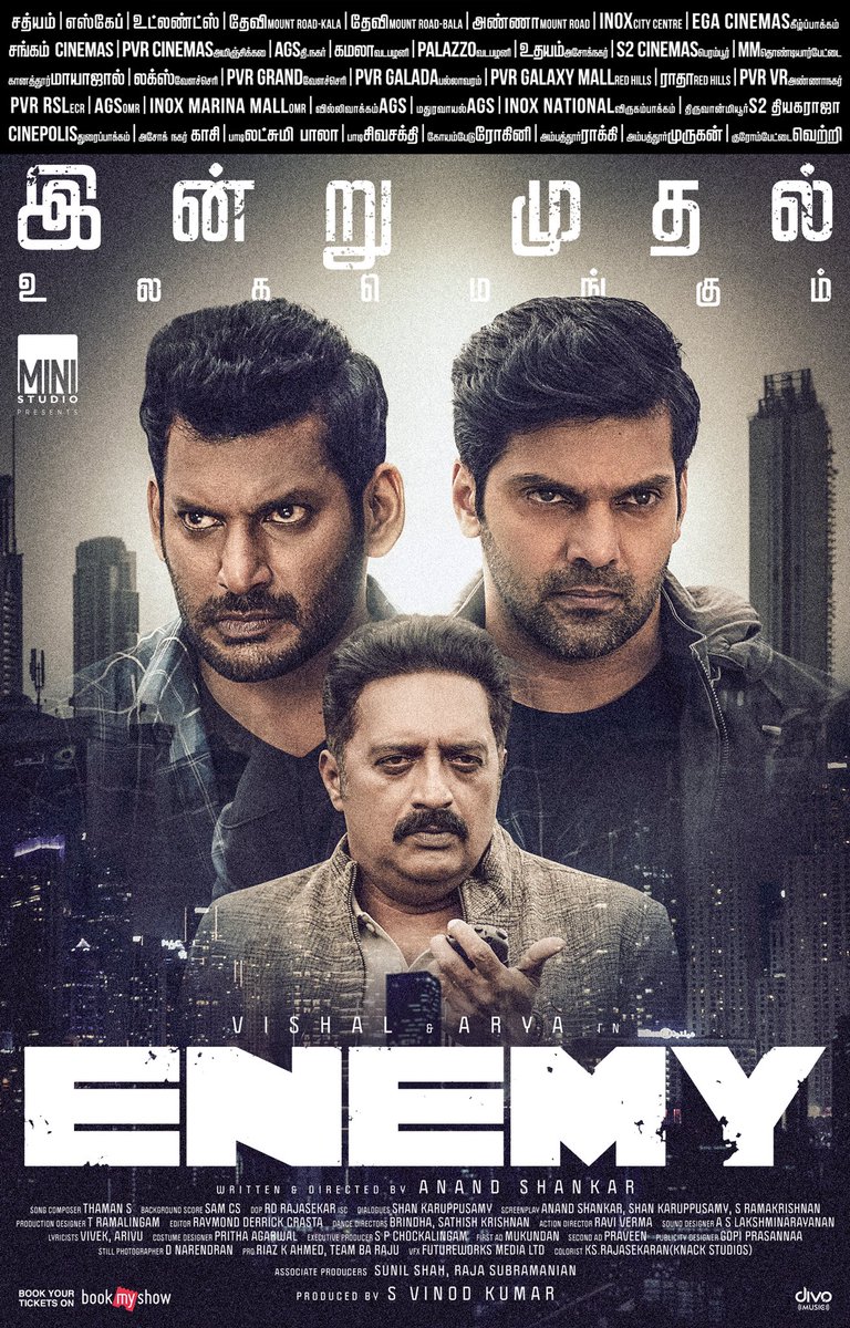 Tvk_sri_'s tweet photo. 😎😎😎 # @VishalKOfficial  bro 😘🤗💥 @arya_offl bro 🥳🥳🥳🥺😎👍💖 responses na vera erukkum anna 🥰😍🤩 #Enemy #EnemyDeepavali #EnemyFromToday https://t.co/6rAI0rILNg