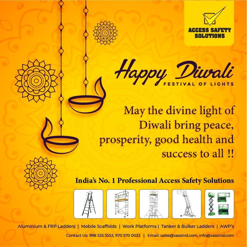 vaccess_safety's tweet photo. May this #Diwali come with a beautiful beginning, fresh hope and new dreams for all ! Wishing everyone a happy and prosperous Diwali
#VAccess #Ladders #Scaffolds #WorkPlatforms #Awps #Customized #Height #AccessSolutions... https://t.co/4gt8kBEbDU