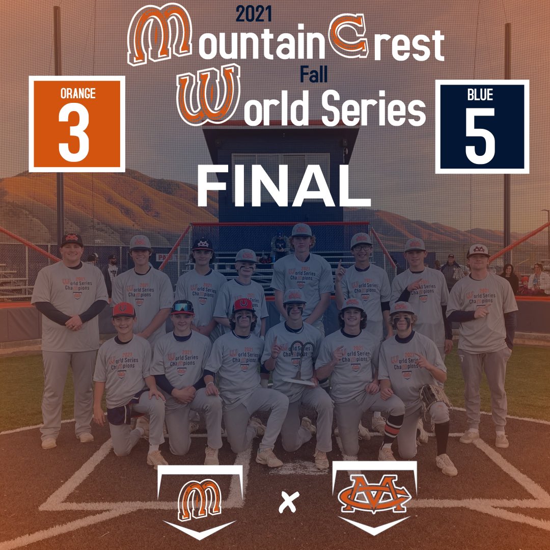 gomcbaseball's tweet photo. The Blue Team scored 4 runs in the top of the 7th to win a very hard fought series!! Both teams should be very proud of how they represented Mountain Crest Baseball throughout the entire series!! #WorldSeries #MustangsCompete https://t.co/HQzVtoVDOb