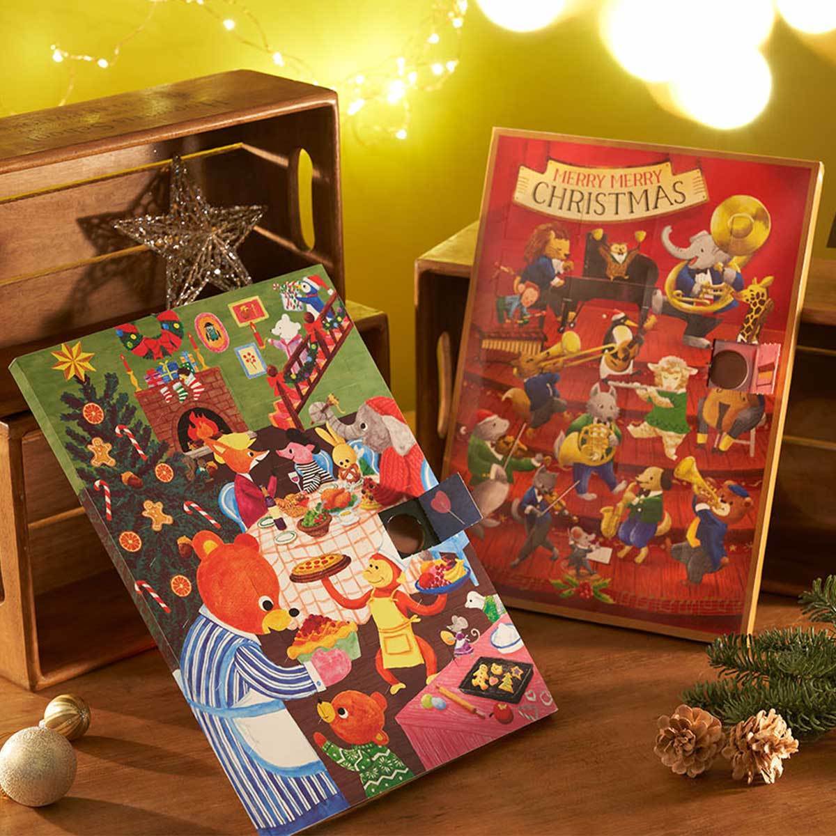 クリスマスモチーフのチョコレート入り「オリジナル チョコカレンダー