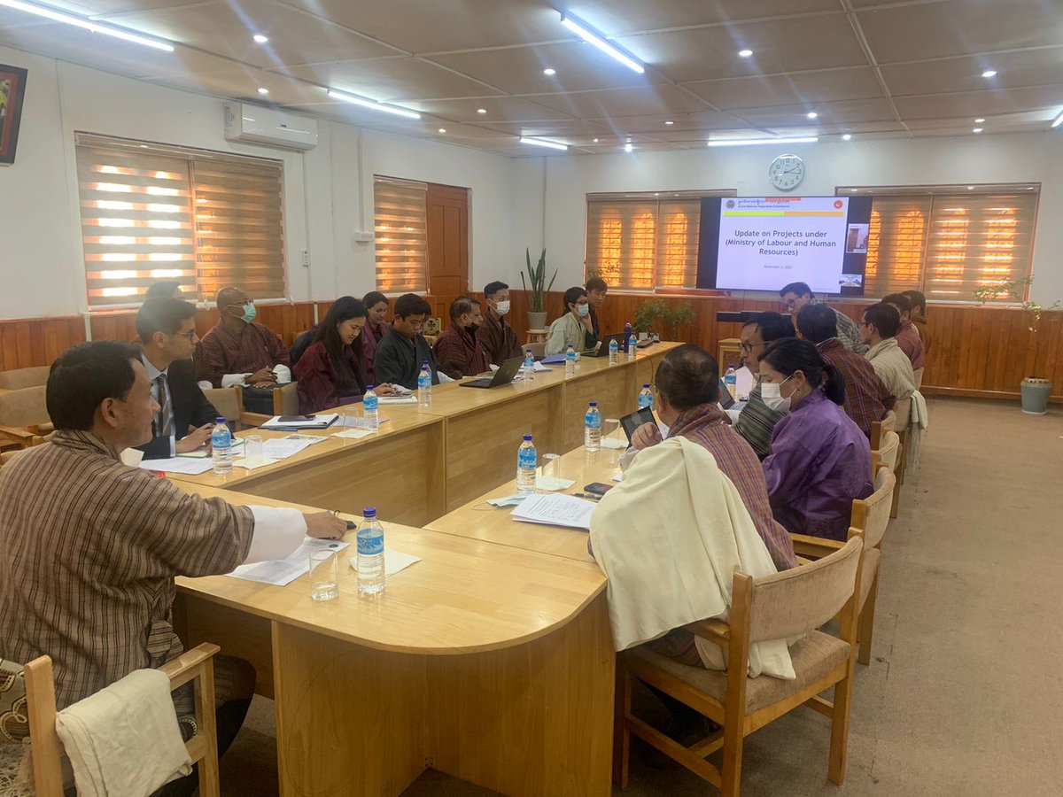 Indiainbhutan's tweet image. The Bhutan - India Bilateral Projects Monitoring Committee (PMC) held its first meeting of the 12th Five Year Plan. Discussions were held to oversee smooth implementation of 82 major development projects in #Bhutan.

#DevelopmentPartners 

@MEAIndia @PMBhutan @FMBhutan @WIONews