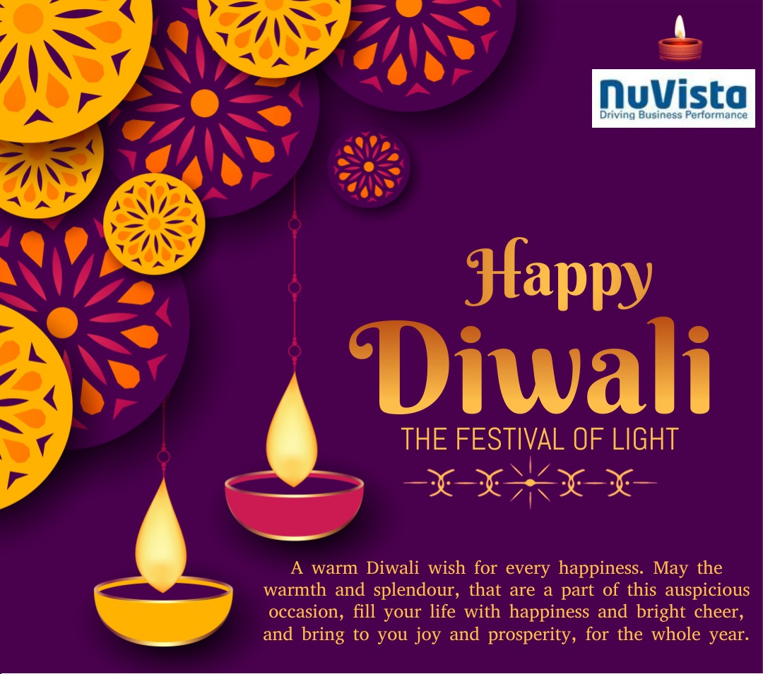 Wish you all a very Happy, Healthy and Prosperous Diwali!