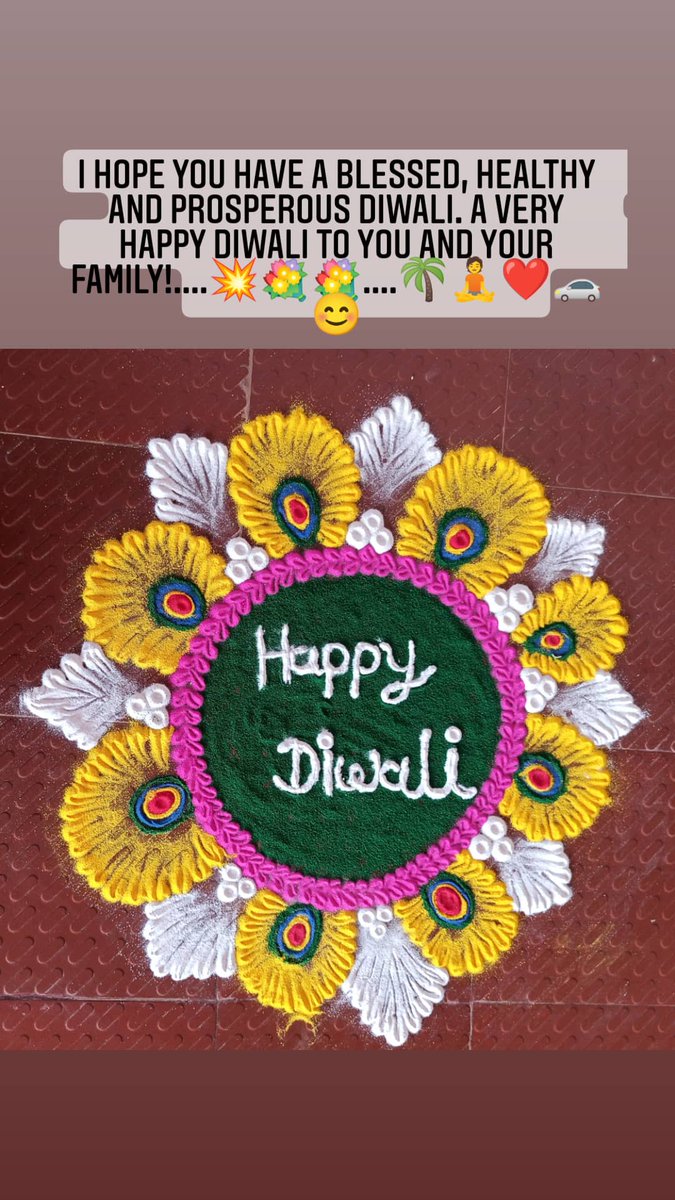 I hope you have a blessed, healthy and prosperous Diwali. A very happy Diwali to you and your family!....💥💐💐