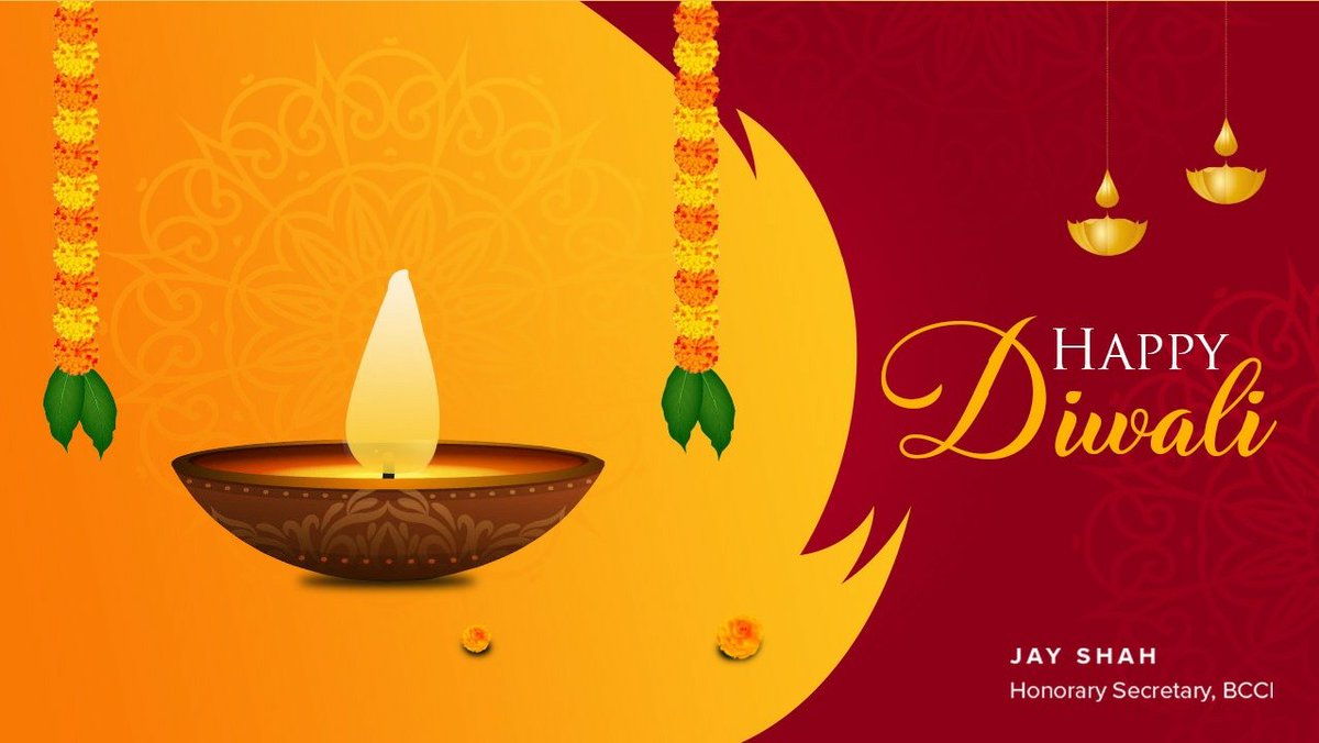 JayShah's tweet photo. I extend my heartiest greetings and best wishes on the auspicious occasion of Diwali. May the festival of lights spread peace, prosperity, happiness and good health.  Happy Diwali 🙏 https://t.co/yCeMEqCgQW