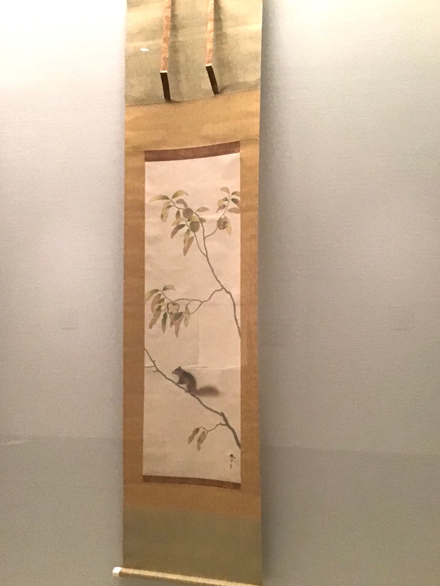 拡大美術館】菱田春草《栗鼠之図》明治42年頃 水野美術館蔵 琳派の研究