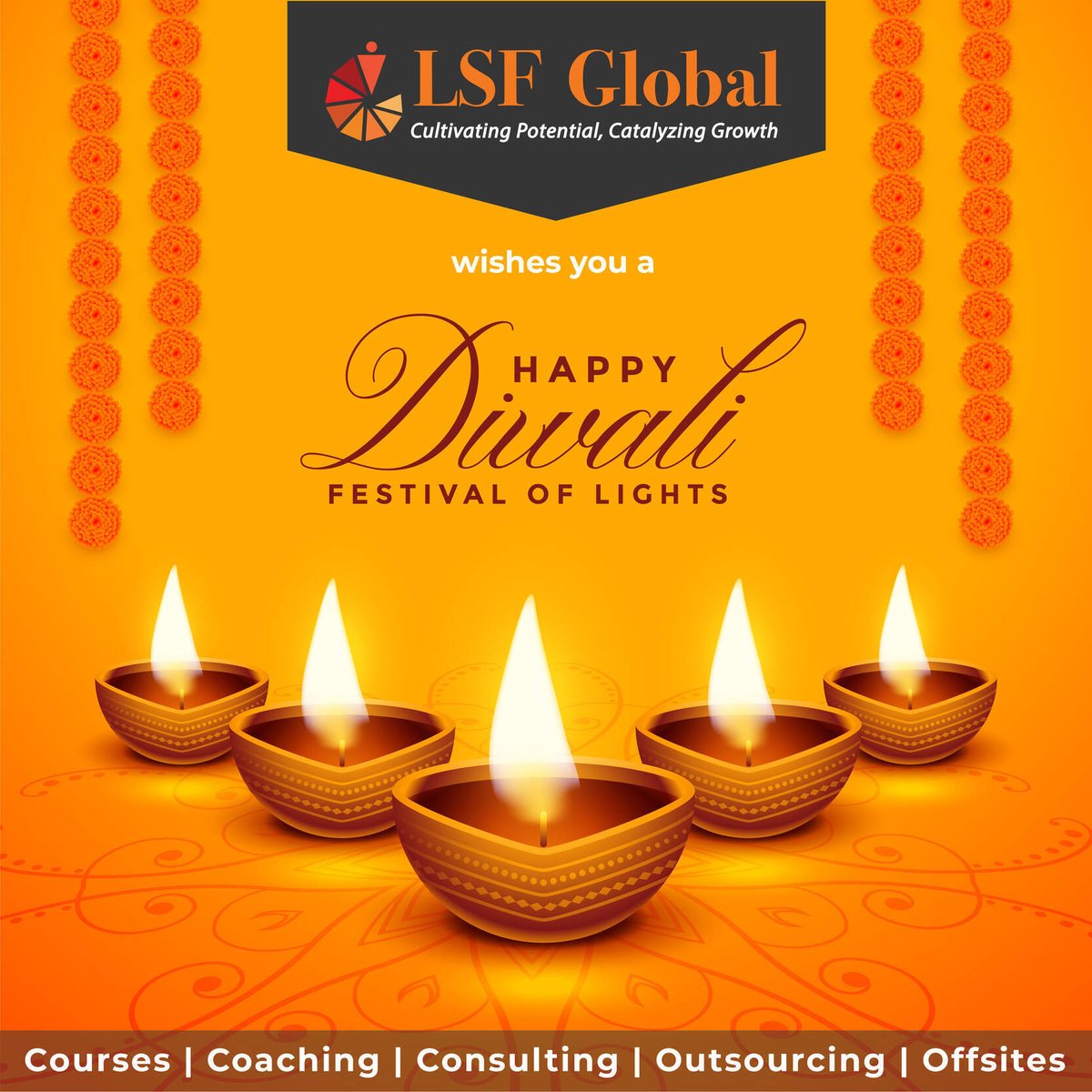 LSFGlobal's tweet photo. From the LSF Global team, we’d like to wish you a Happy Diwali!
As we celebrate Diwali 2021, we wish you, your colleagues, and family good luck and success in your business and career.
#LSFglobal #Careers #Development #Diwali https://t.co/ffU21j4J4b
