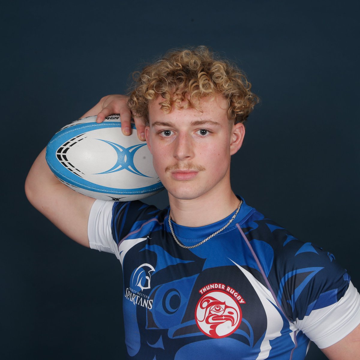 TWUSpartans's tweet photo. This Saturday, in our home game vs. the Crimson Tide (1pm), @TWURugby will wear our @ThunderRugbyCA jerseys, which were designed by John Lyall!

Jerseys No. 1-15 will be auctioned off with profits going to the Thunder Indigenous Rugby Program!

BID NOW! | https://t.co/DdbnJe128W https://t.co/fCb8qLJHdO