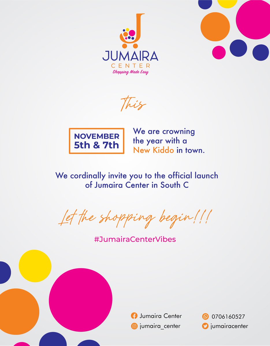 jomonotics's tweet photo. Ka ni form basi leo nitatoa. Semeni EXCITEMENT! As we do the official launch of @jumairacenter tomorrow, I would like to offer u an opportunity to go home with something tangible. U can suggest what u want.
#JumairaCenterVibes
#OrangeNovember
#ShoppingMadeEasy
#NovemberOffers https://t.co/dS4bd3tAne