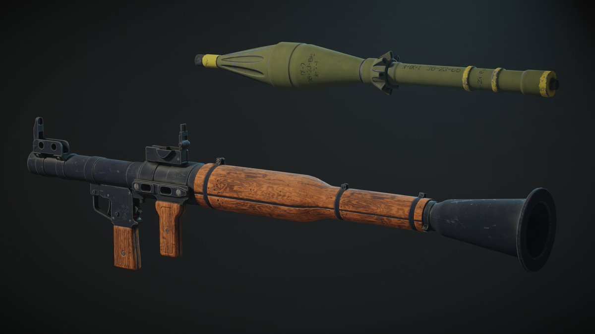 HazzardGamework's tweet photo. The iconic RPG-7!

Sculpting/Modeling/Baking/Rendering in Blender, texturing in Substance Painter.

#3dart #rpg #Blender3d https://t.co/wRlBWVZBWe