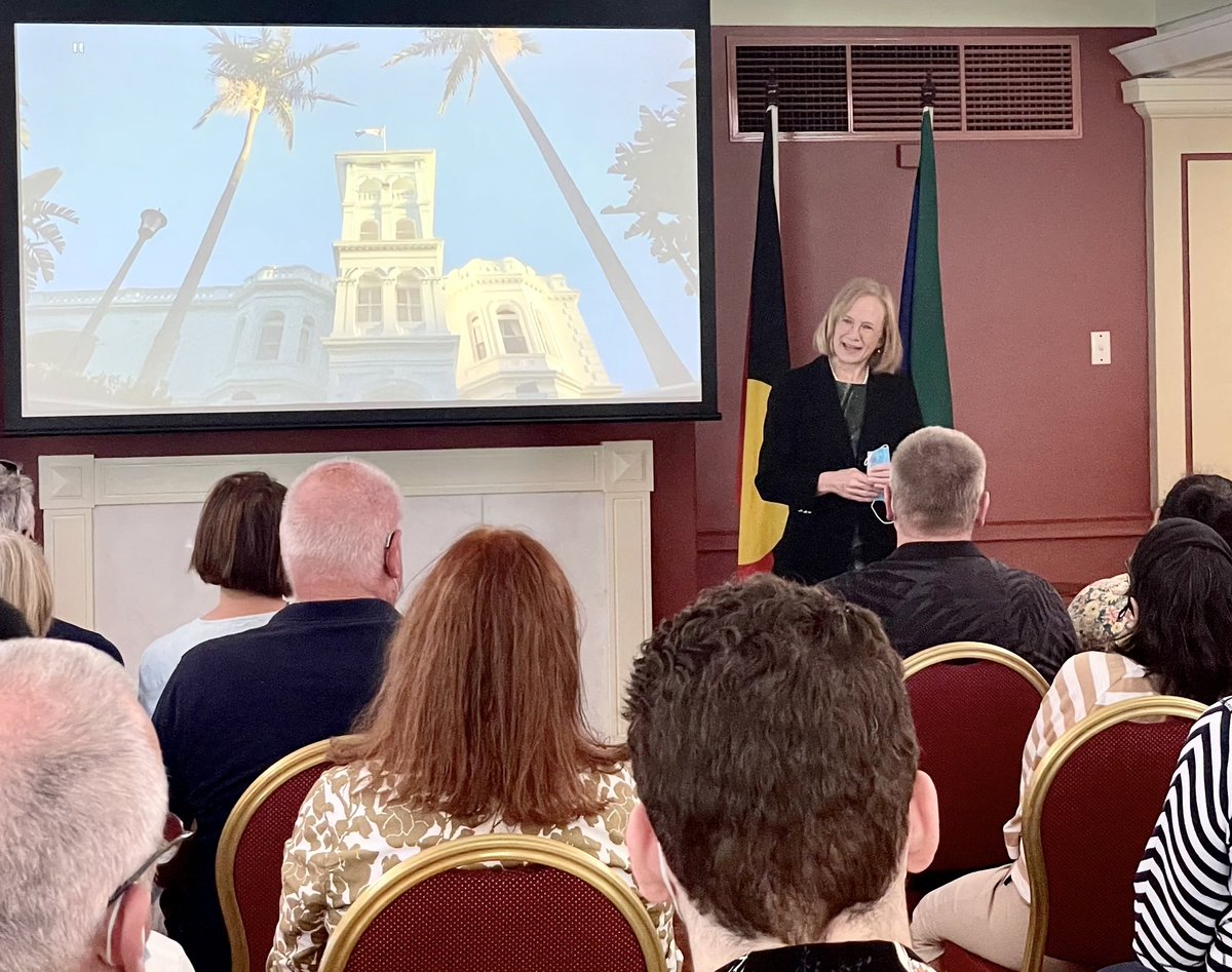 QldGovernor's tweet photo. When sworn-in on Monday, Her Excellency made a commitment to be a Governor for all of Queensalnd.

Today, the Governor welcomed members of the Queensland community visiting Government House for a guided tour of the house and estate #Fernberg https://t.co/NAgXiroRw2