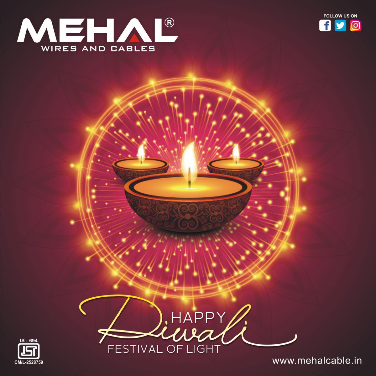 mehalwirecable's tweet photo. Diyas are God’s way of telling you that there will always be a light to drive away darkness. May the light of diyas spread joy to your life. Happy Diwali! 🪔 #mehalwires #mehalcables #diwali #deepawali https://t.co/ZCpzfHzwXS