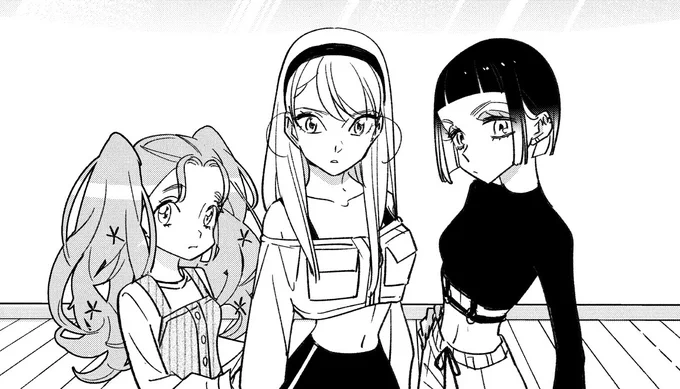 LINEマンガ『ガールクラッシュ』本日更新!

練習生の先輩たちに挨拶する
天花🌺ジウ🕵️‍♀️ミンチェ

当たり前だけど全員上手い✨

そして与えられた課題は
3人で組んで月末評価に出ること--‼️

ぜひお読みください!!

#comic #girlcrush #kpop

https://t.co/tBdJejINFq 