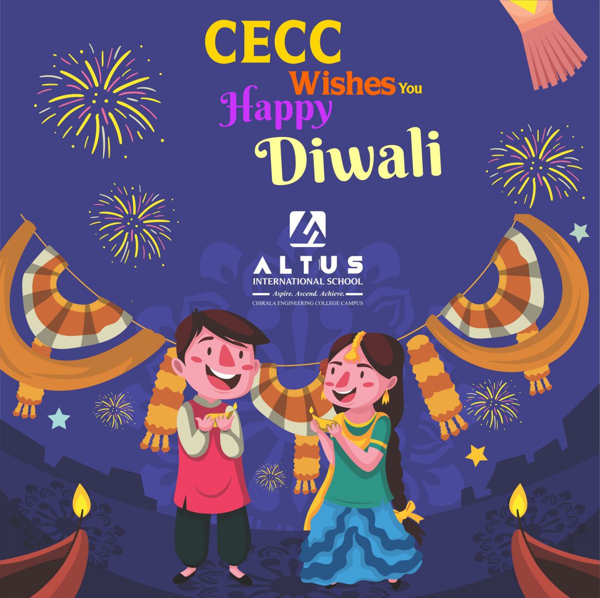 CEC_College's tweet photo. Wishing everyone that the festival of lights bring everlasting joy, fortune, love, and success in your lives💖💥

#HappyDiwali #HappyDeepavali #ChiralaEngineeringCollege https://t.co/XITOvfOvgq