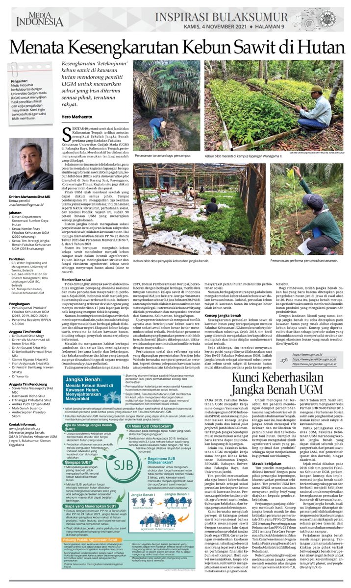 heromarhaento's tweet photo. Terbit hari ini, Kamis (04/11/2021) di Media Indonesia, "Menata Kesengkarutan Kebun Sawit di Hutan". https://t.co/sRnYen0eqo