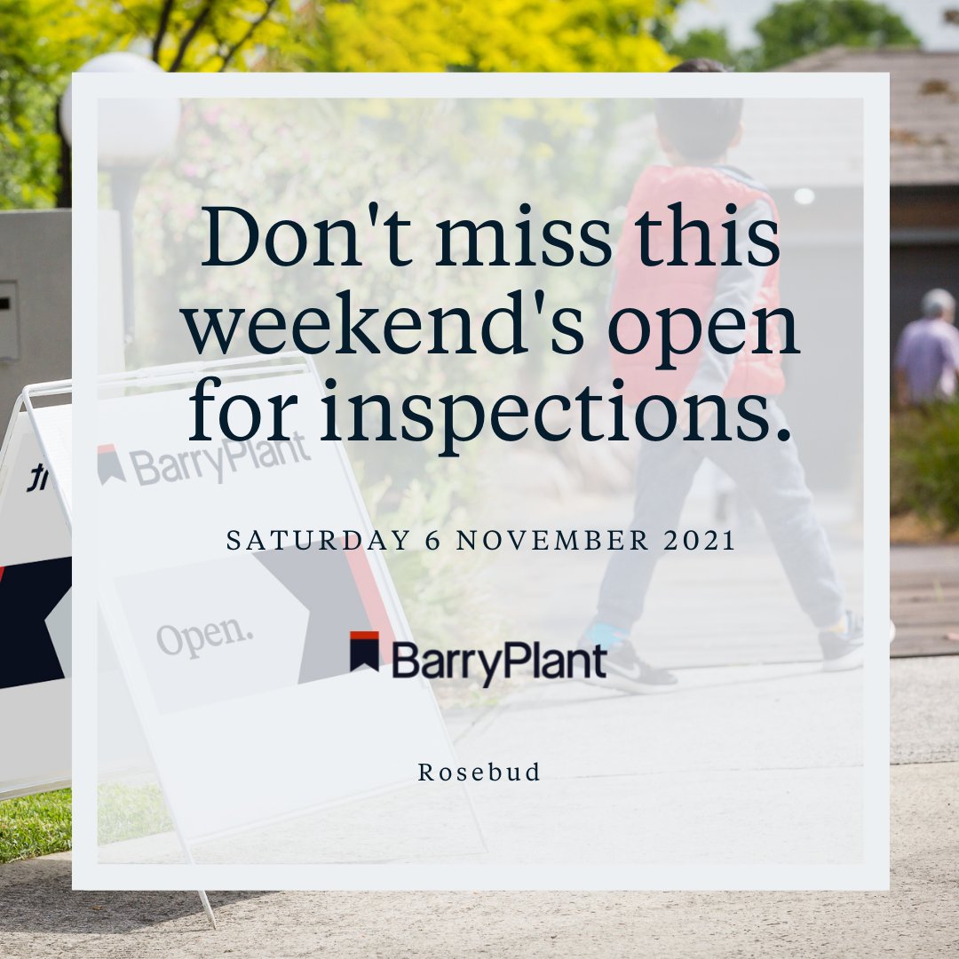 BarryPlantRoseb's tweet photo. Don't miss this weekend's open for inspections... 🏡🏡🏡

86 Spray Street, Rosebud 11AM - 11:30AM
111 Second Avenue, Rosebud 11:45AM - 12:15PM
2 Nagles View, Fingal 12:40pm - 1:10PM
16 Rosebud Avenue, Rosebud 1 - 1:30PM
11 Lawson Crescent, Rosebud 1:30PM - 2PM
5 Sunrise Place, R https://t.co/i9HpSzS1UA