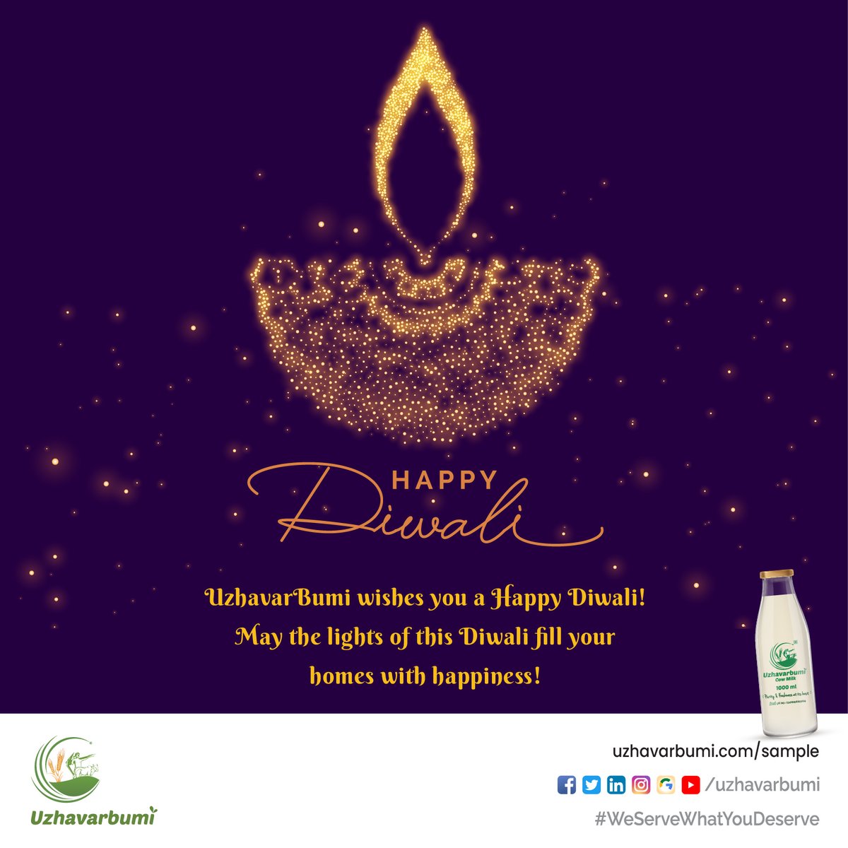 uzhavarbumi's tweet photo. உங்கள் இல்லங்களில் வளமும் செல்வமும் பால்போல் பொங்கட்டும்
அனைவருக்கும் இனிய தீபாவளி நல்வாழ்த்துக்கள்
#Uzhavarbumi #WeServeWhatYouDeserve
#HappyDiwali #PureCowMilk #BottleMilk #FreshMilk
#diwali #festive https://t.co/4Ml8oJ4MoM