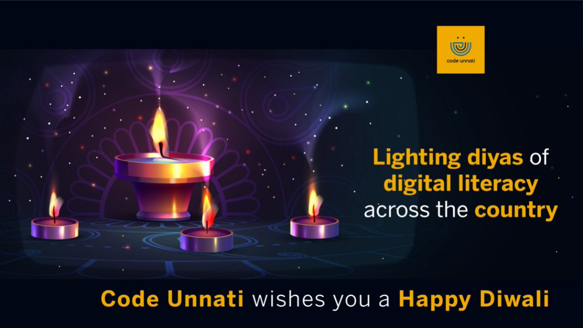 Code_unnati's tweet photo. SAP #CodeUnnati wishes everyone a very happy & prosperous #Diwali. The festival of light is the best occasion to reaffirm our commitment to empower every Indian through digital literacy.
#SAP4good #SAPCSR #FlyingHighAt25 #Diwali2021 https://t.co/7iSsCwJ6ja