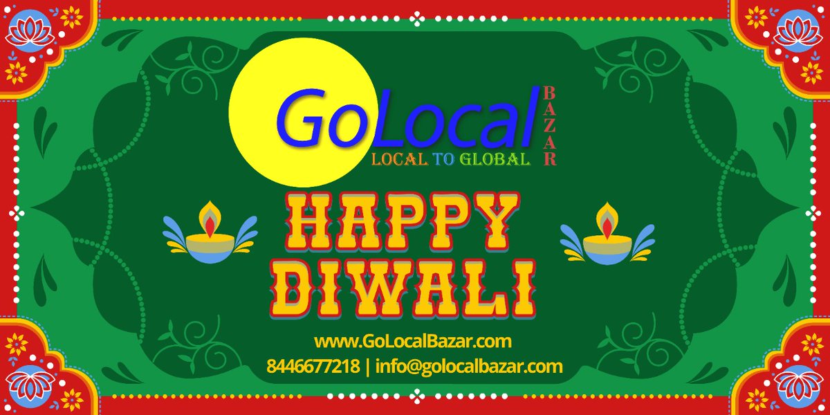 GoLocalBazar's tweet photo. शुभम करोति कल्याणम,अरोग्यम धन संपदा, 
शत्रु-बुद्धि विनाशायः,दीपःज्योति नमोस्तुते ! 
Wishing you All a Very Happy &amp; Prosperous Diwali.
#GoLocalBazar #LocalToGlobal #SeedToMarket #Export #Import #FamilyFarmer #AdoptAFarmer 
https://t.co/sSgkMRX3Mi  8446677218  info@golocalbazar.com https://t.co/X7PZzHZBDc