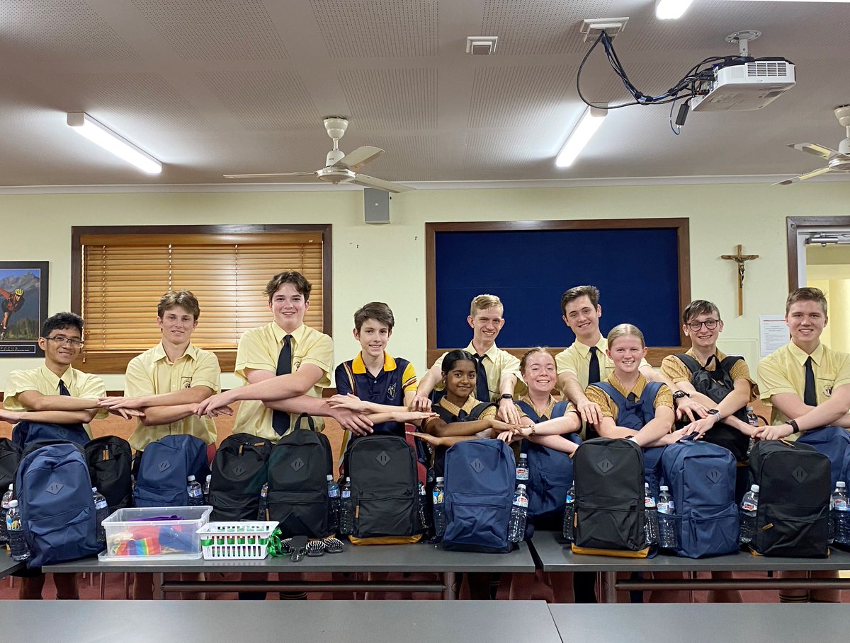 MackayHoly's tweet photo. Our IMPACT Group has been busy putting together 'Backpacks for the Homeless' to give to St Vincent de Paul. After fundraising through the year, they put together 25 backpacks to help those in need in our local community.
#hscpride #backpacksforthehomeless #StVincentdePaul https://t.co/MOS6CLYBo5