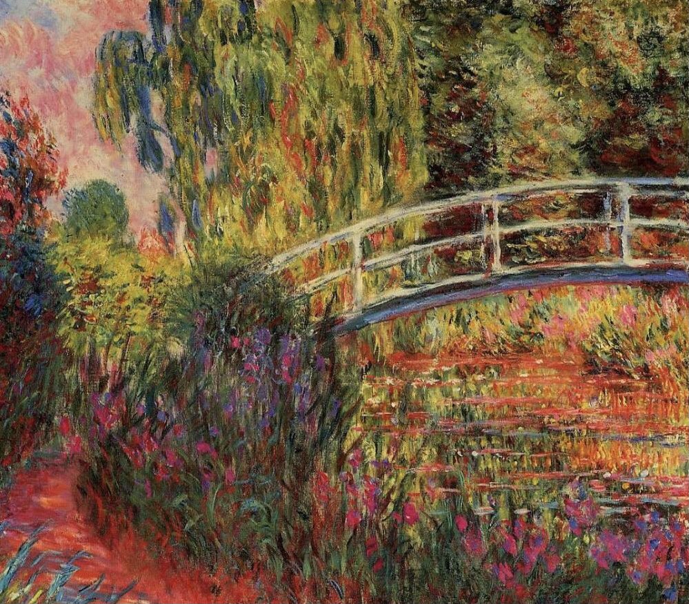 pingping6666's tweet photo. The Water-Lily Pond, Water Irises
（1990）Claude Monet #monet 
#impressionism 🎨 https://t.co/UeZNTGstva