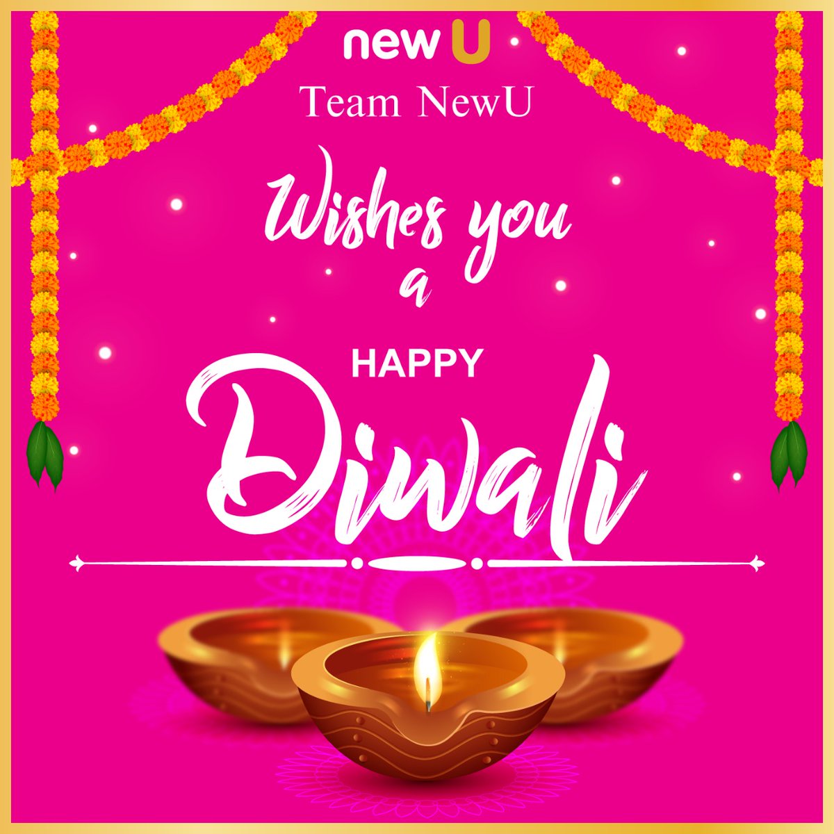 Sending all our best wishes on the occasion of Diwali🪔May the festival of lights fill your life with the glow of happiness &amp; the sparkle of joy!Team NewU wishes you &amp; your family a very Happy Diwali!
Shop at your best &amp; pGet #DiwaliReadyWithNewU today✨

#Diwali2021 #HappyDiwali