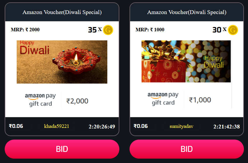 gamentio2's tweet photo. Last Chance to Win #Diwali Special Amazon Vouchers in #Gamentio #Auctions. https://t.co/cO5RA7gOy8 #auctionindia #bidding #onlineshopping #AuctionUpdate https://t.co/zcXrktBYPF