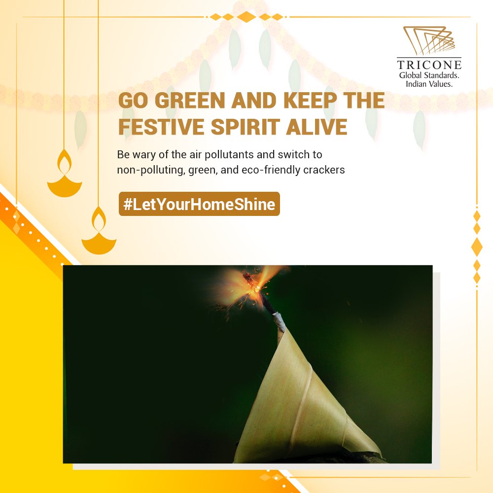 TriconeIN's tweet photo. Celebrate Diwali with your loved ones the green way! 

Use flowers/environment friendly crackers to boost the festive spirit around whilst being kind to the environment.

Have a happy, safe and eco-friendly Diwali!🎇 https://t.co/s5MPuSaJ1u
