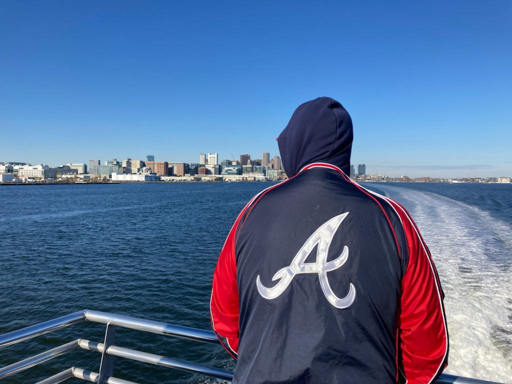 gotem87's tweet photo. Thank you to The @Braves for winning The NLCS on my wedding night and continuing on to win The World Series while I was on my honeymoon in Massachusetts. @FreddieFreeman5 and the boys made this the best few weeks of my life. https://t.co/FY3t3zxQI1