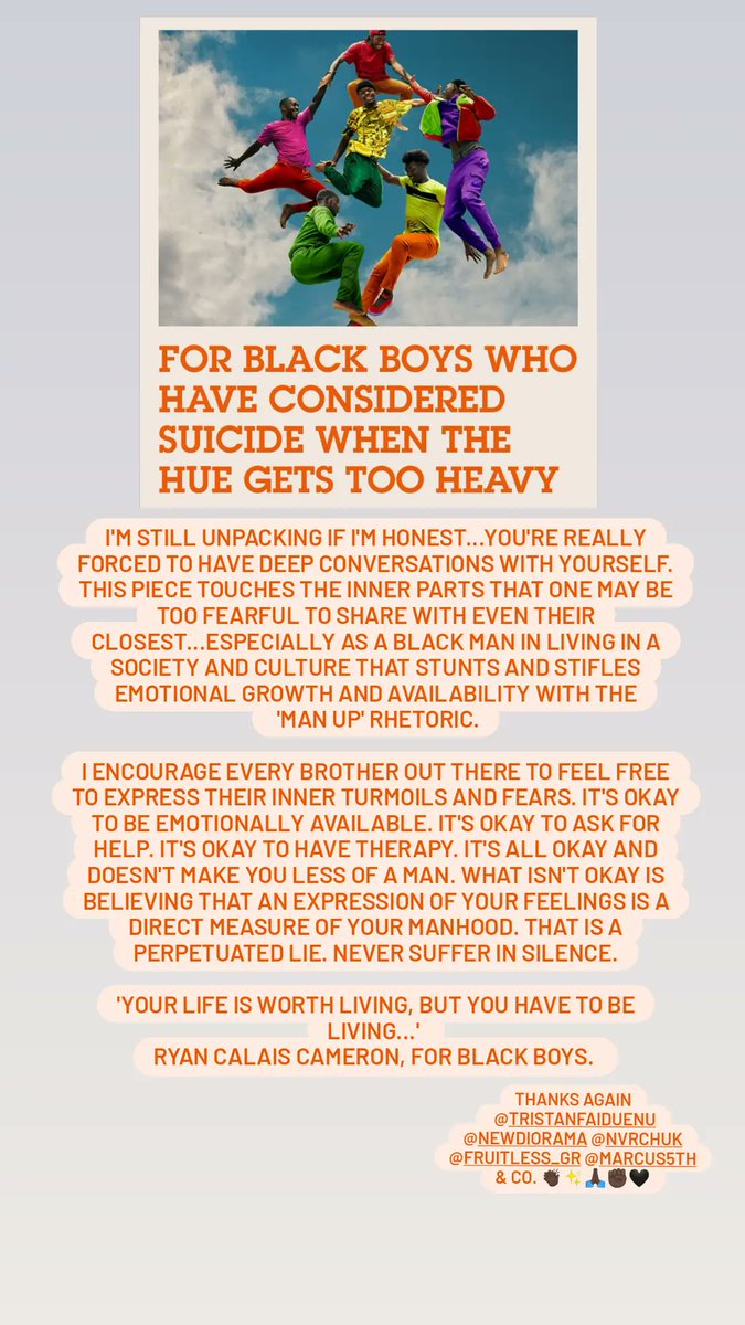 StedroyCabey's tweet photo. Still can't get over it...#ForBlackBoys

Written by @RyanCalaisC
Directed by @TristanFAiduenu
Performed at @newdiorama

Happy #MensMentalHealthMonth https://t.co/F1cYdrtELG