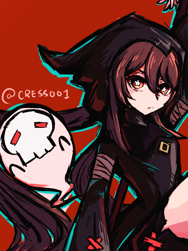 Cress001's tweet photo. A little bit too late for halloween

#原神 #GenshinImpact #HuTao #hutaofanart https://t.co/2JQpq2NNpe