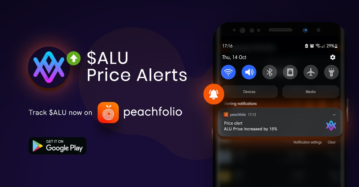 AmortalCrypto's tweet photo. @altura_nft Good news #Altura you can now get $ALU price alerts on @peachfolio - download the app now on Google Play and never miss another opportunity! https://t.co/PjBy7bh44V #AlturaNFT #pchf https://t.co/9T9nGbr6zy