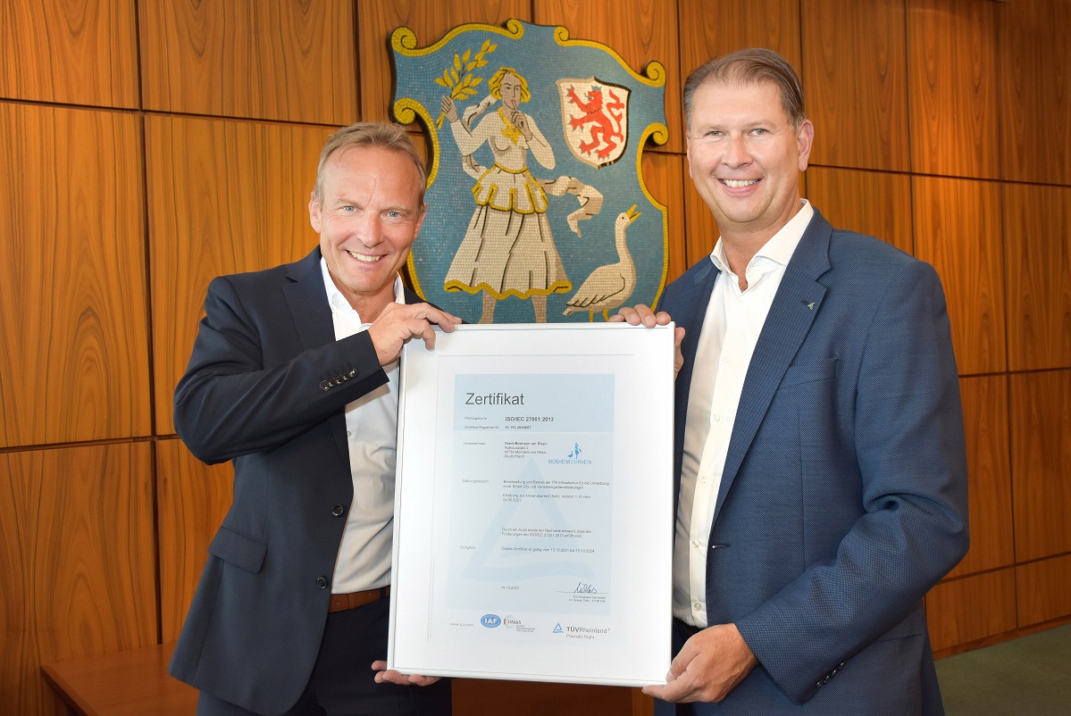 tuvcom_cert's tweet photo. Die Stadt Monheim am Rhein setzt auf eine leistungsfähige IT und auf #Informationssicherheit nach #ISO27001. Die Stadt ließ ihr Informationssicherheits-Managementsystem durch #TÜV Rheinland nach der ISO 27001 prüfen und zertifizieren 👉https://t.co/ob9pJH7C3e https://t.co/o3liiZQt0j