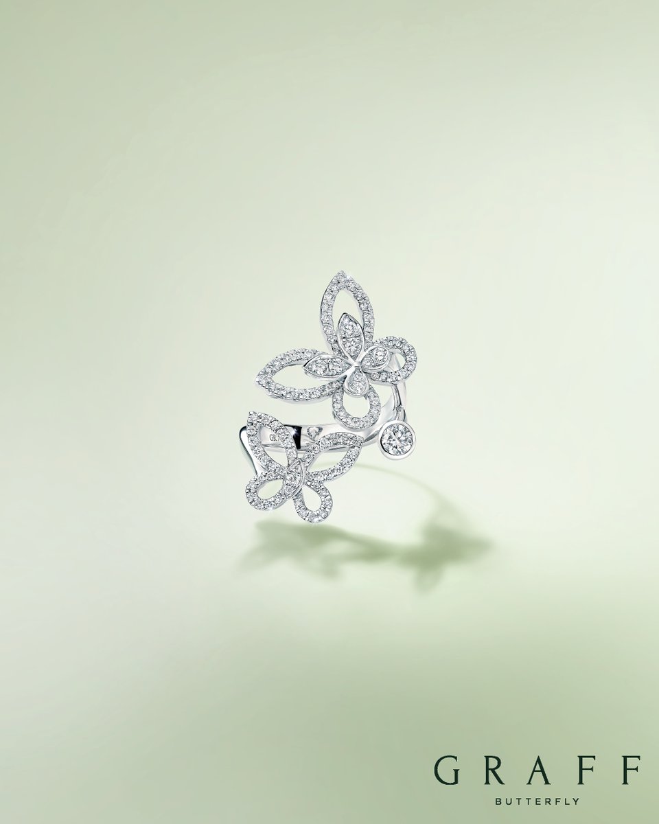 DamasJewellery's tweet photo. #GraffButterfly • Fusing the beauty of a diamond with contemporary design, Graff’s Butterfly Silhouette collection traces the outline of a butterfly in exquisite pavé stones.   
#GraffDiamonds #GraffAtDamas #DamasJewellery #HouseOfJewelleryDesign #FallinLoveWithGraff https://t.co/GtZOd18RZS