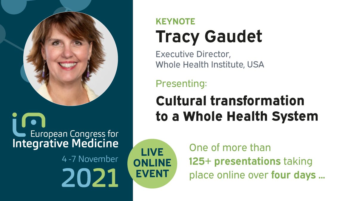 ipmcongress's tweet photo. Coming up next - Tracy Gaudet, Executive Director, Whole Health Institute, USA to share the amazing work she is doing in the USA! Hop into Whova to join us...https://t.co/OeVxvu0Qzc #integrativemedicine https://t.co/Zh0i2iRdte
