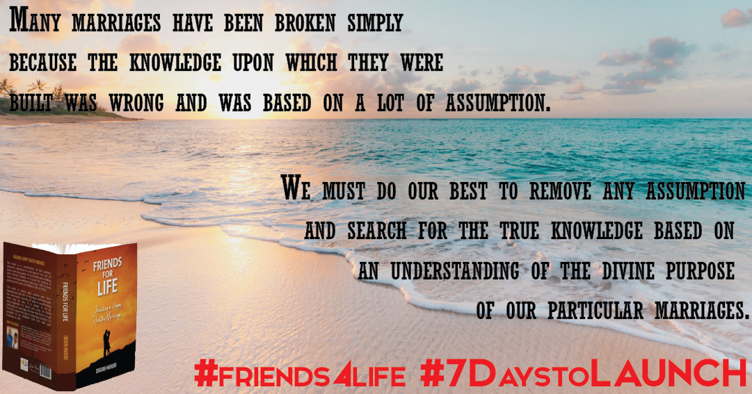 obadiahmwaura_'s tweet photo. In many marriages, expectations are assumed and never communicated. What are some of unexpressed expectations might you have with regards to your spouse?. Are you aware of how this is affecting your marriage?.
#Friends4Life #7daysToLaunch https://t.co/2IaXJUTbbz