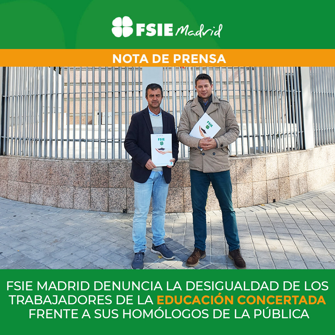 fsiemadrid's tweet photo. 🟠#FSIEMadrid ha registrado y comunicado a @educacmadrid y @asambleamadrid nuestras reivindicaciones ante la situación de desigualdad que viven los profesionales de la #EnseñanzaConcertada frente a los de la pública, favorecida por @ComunidadMadrid.

👉🏼 https://t.co/OapS6uUV4R https://t.co/v7xAvrTfRg