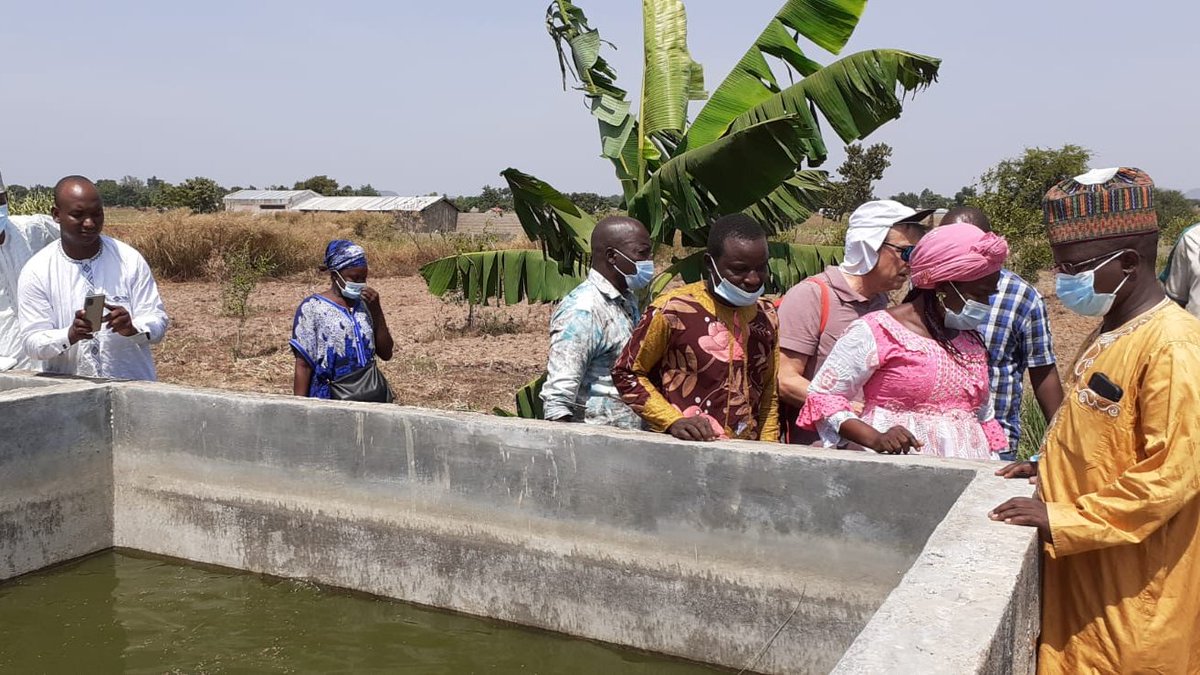 FRauCameroun's tweet photo. #Territoiresruraux Le responsable d'équipe projet agriculture de l'@AFD_France 🇫🇷 était en mission de terrain à #Garoua🇨🇲
✅ Rencontre avec les apprenants d'un centre de formation appuyé par le #PCPAFOP
✅ Visite de 2 projets #PCPACEFA dans la pisciculture 🐟et l'agriculture🌽 https://t.co/EAPeOXdRhj