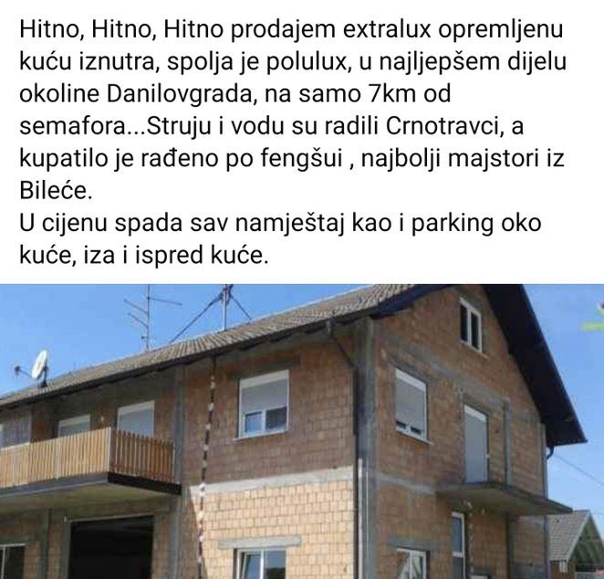 okleznam's tweet photo. Tagujte se, ja sam feng šui iz Bileće https://t.co/pbXfUec9Am