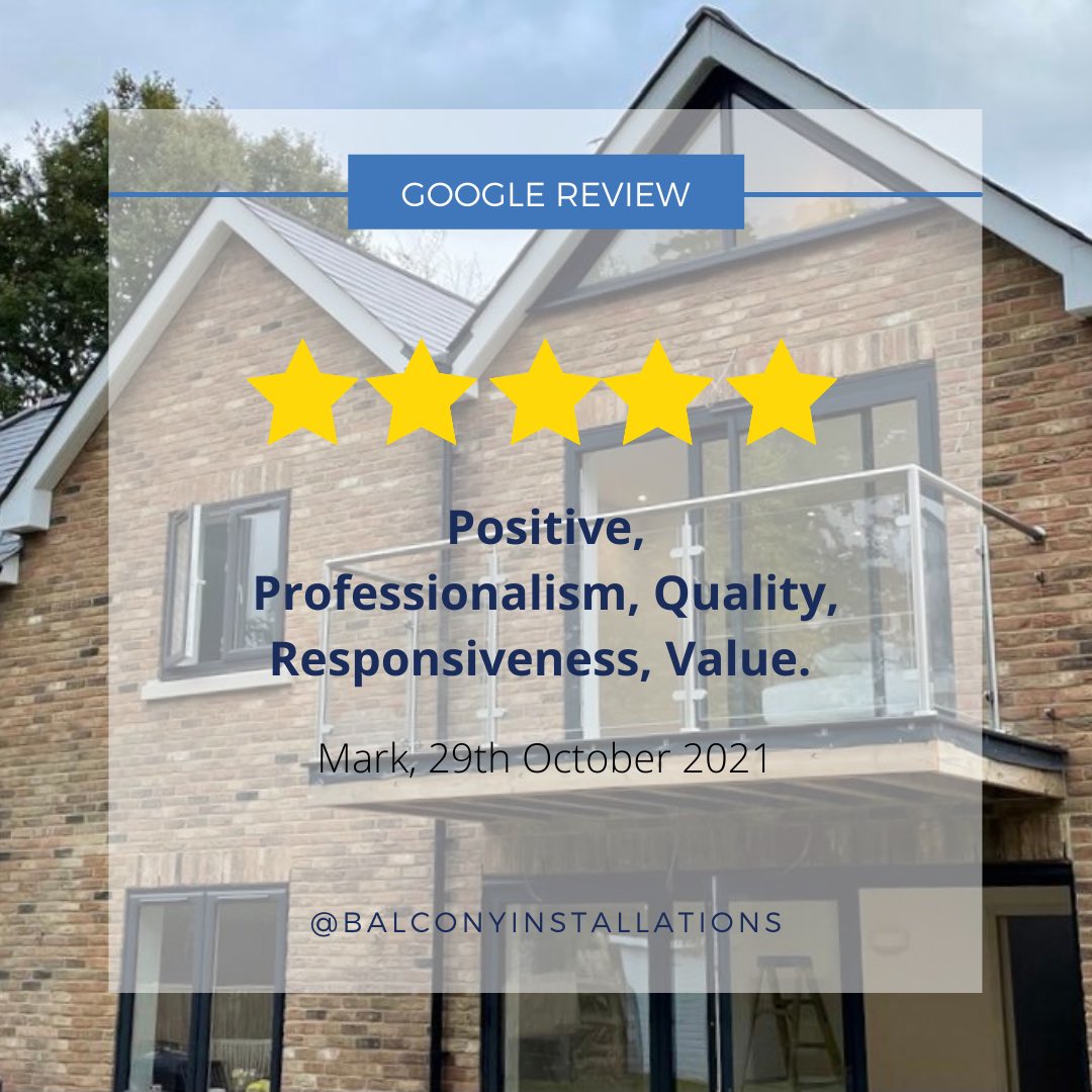 Another happy customer 
⭐️ ⭐️ ⭐️ ⭐️ ⭐️ 

Going above and beyond is just standard practice for the Balcony Installations Team. 

🔹
To book your survey DM us or visit balconyinstallations.co.uk     
🔹
#balustrade  #modular  #handrail  #staircase  #reno  #glassbalustrade  #home