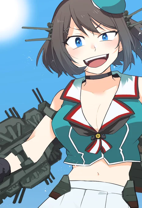 Skebで摩耶改二を描きました ご依頼たいへんありがとうございました #炯眼隊 