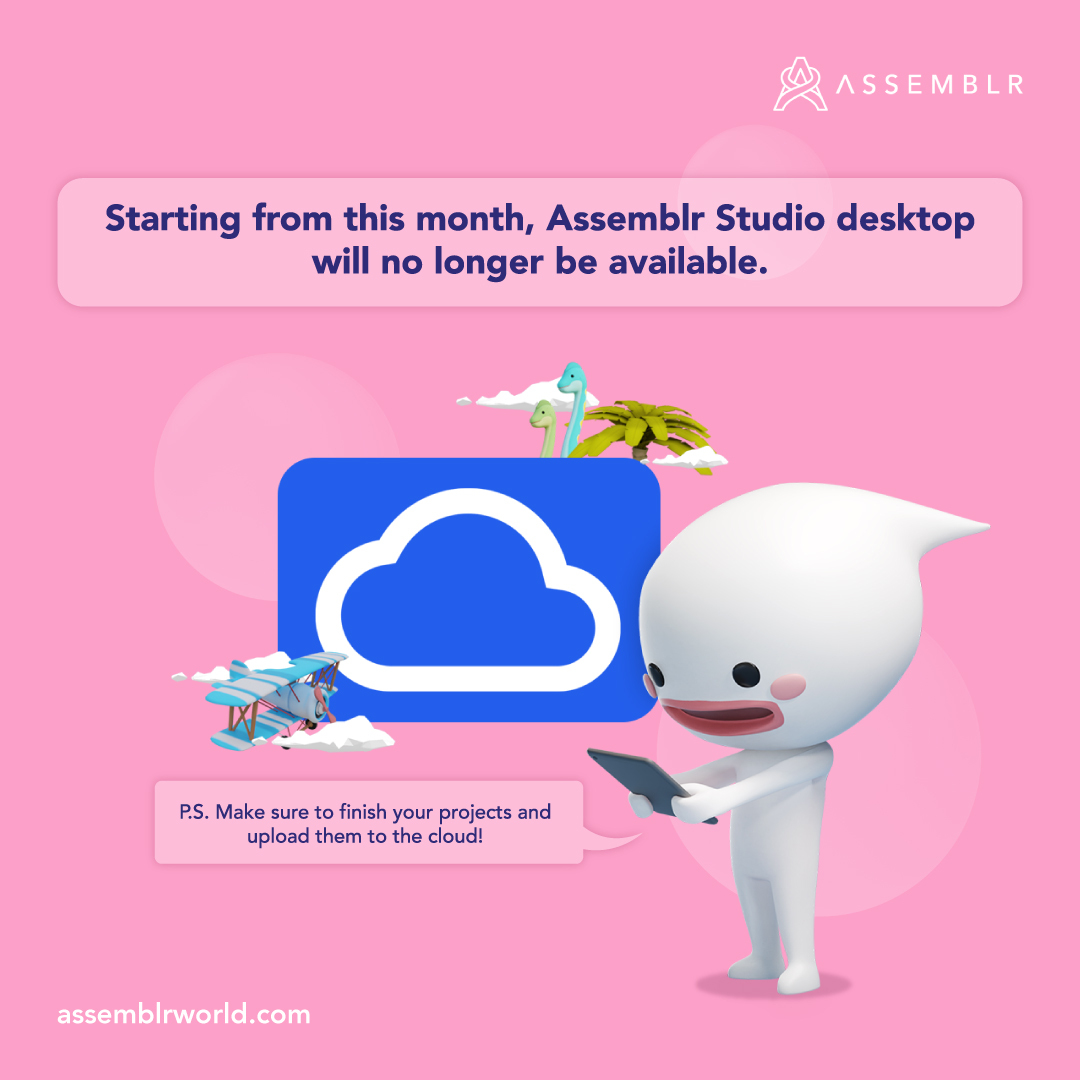 assemblrworld's tweet photo. It’s been a great journey. But don't be sad, though—it’s not a goodbye. Simply a "see you with something better!" Yup, we’ll be back with something interesting in just a couple of days! 😍 Before the time comes, make sure to finish your projects and upload them to the cloud. 😉 https://t.co/TfCj4MIYV9