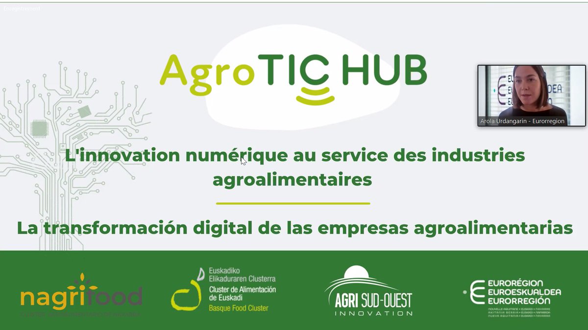 [NUESTROS PROYECTOS] 
🌽🔎Primer evento del proyecto #AgroticHub . Este proyecto seleccionado en la convocatoria #economiadelconocimiento de la Eurorregion busca impulsar el desarrollo digital de las empresas eurorregionales del sector #agrario y #agroalimentario