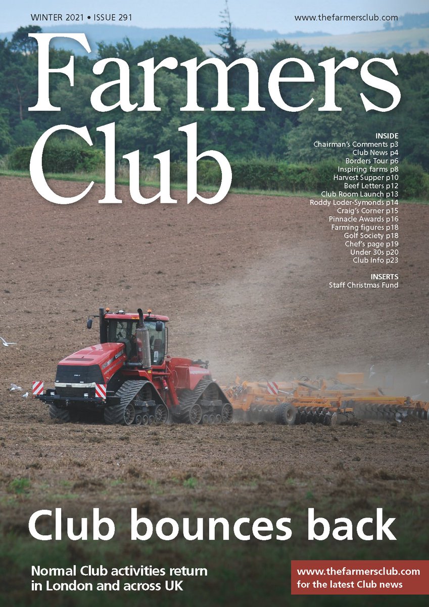 TheFarmersClub's tweet photo. Farmers Club Journal Winter issue reports a bounce-back in Club activity, including the Borders Tour, Westmorland Show, Henley Regatta, Harvest Festival in London and the Pinnacle Awards. See website + weekly e-Newsletters for latest Club news
https://t.co/NZmIsN3cPd https://t.co/D9nkF8Aa2p
