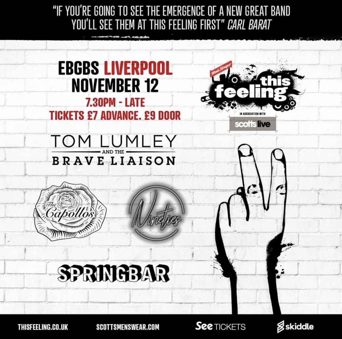 coming up this week: Friday

Liverpool <a href="/ebgbsliverpool/">E.B.G.B.S</a> w/ @TomLumleyMusic <a href="/TheCapollos/">C a p o l l o s</a> <a href="/_ninetiesband_/">Nineties</a> <a href="/springbarband/">Springbar</a>

skiddle.com/whats-on/Liver…