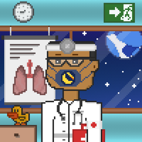 lunadoctors_nft's tweet photo. What do you #LUNAtics think of this ultra-mega-super rare (🙊) #Terra moon🌖in the background of our night-shift #LunaDoctor?

We are a Charity NFT project so make sure to join our Discord, ❤️&amp; RT! We've got some huge news incoming 🥳

#LunaNFT #TerraLuna #Terraverse #NFTGiveaway https://t.co/Y9CTIC5Ixv
