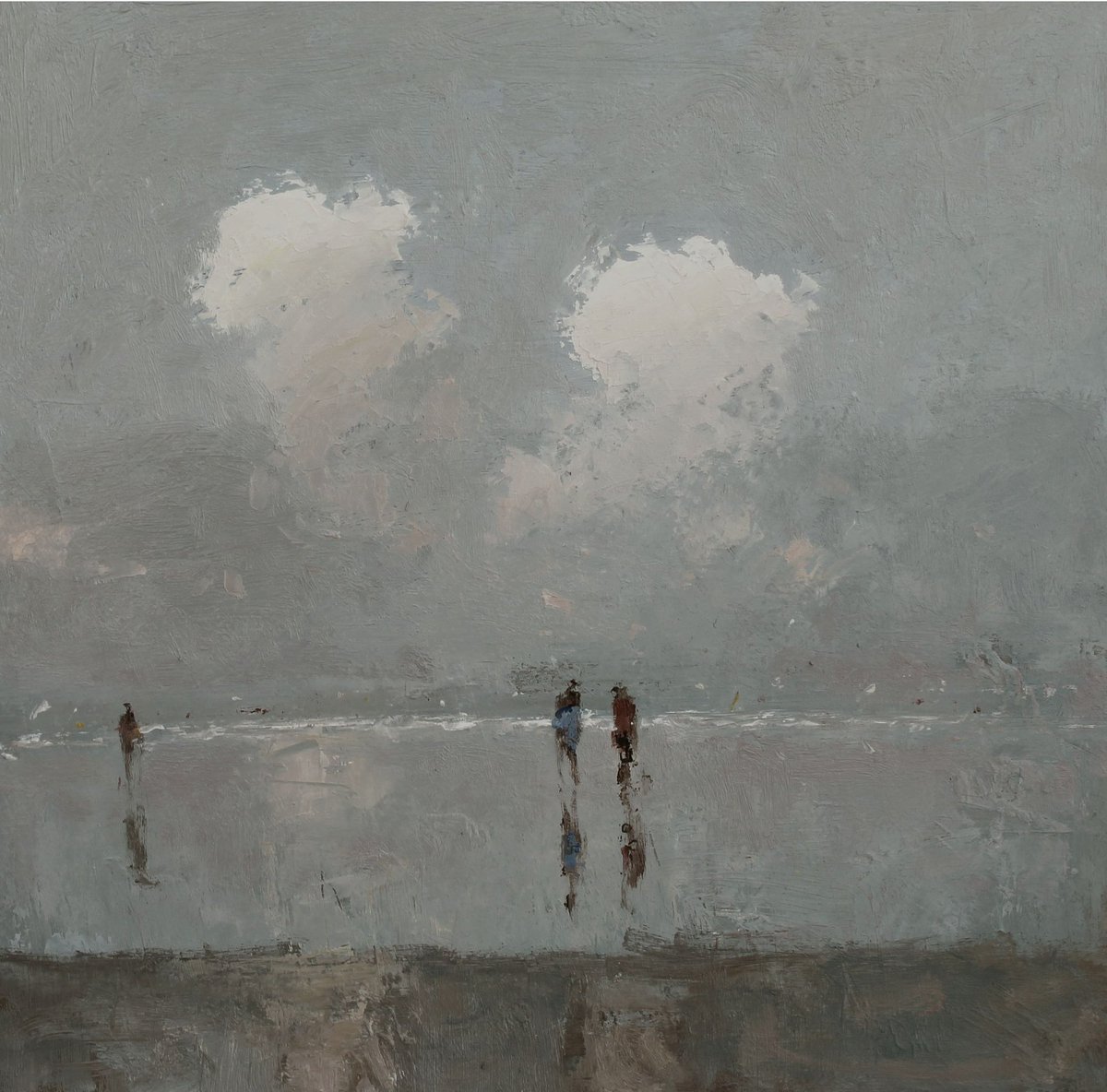 ‘Alone’ now available on Wells Fine Art Supplies (see link in bio). Copy of signed book included. 
8”X8”
Oil on panel
Framed 

#art #artist #Norfolk #oilpainting #alone #heartbreak #couple #beach #reflections #clouds #rba #neac